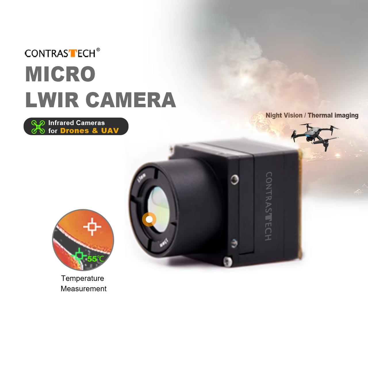 Thermal Imager Drone Gimbal - Moduł kamery termowizyjnej LWIR 640x512 bez